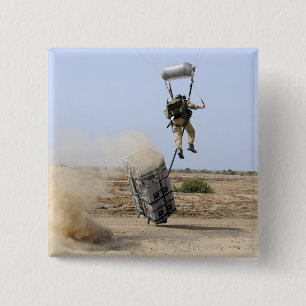 A pararescueman drops into the zone button