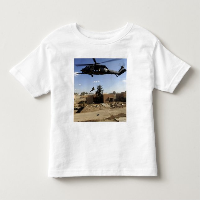 A pararescueman rappels from an HH-60 2 Toddler T-shirt (Front)