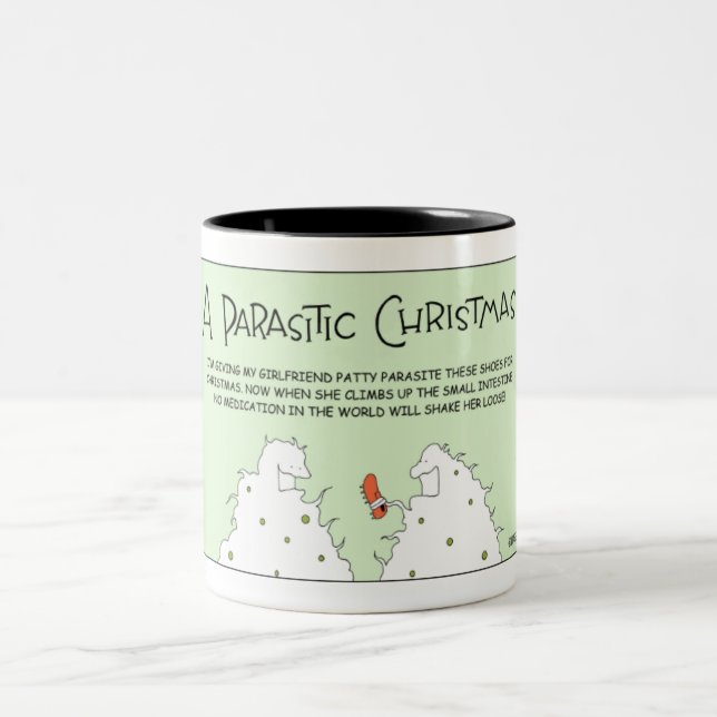 A Parasite Christmas Two-Tone Coffee Mug (Center)