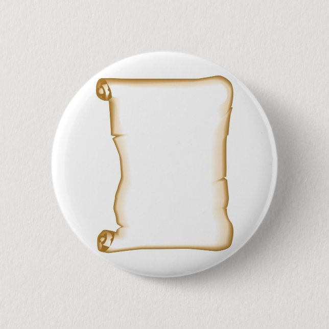 A Parchment Scroll Pinback Button (Front)