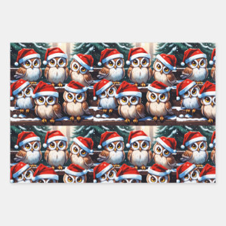 A Parliament of Owls  Wrapping Paper Sheets
