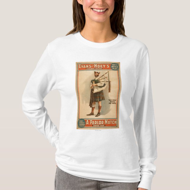 A parlor Match "Old Hoss" Scottish Bagpiper T-Shirt (Front)