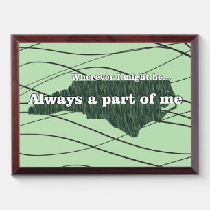 A Part of me, North Carolina Award Plaque