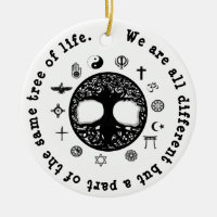 A Part of the Same Tree of Life Ceramic Ornament