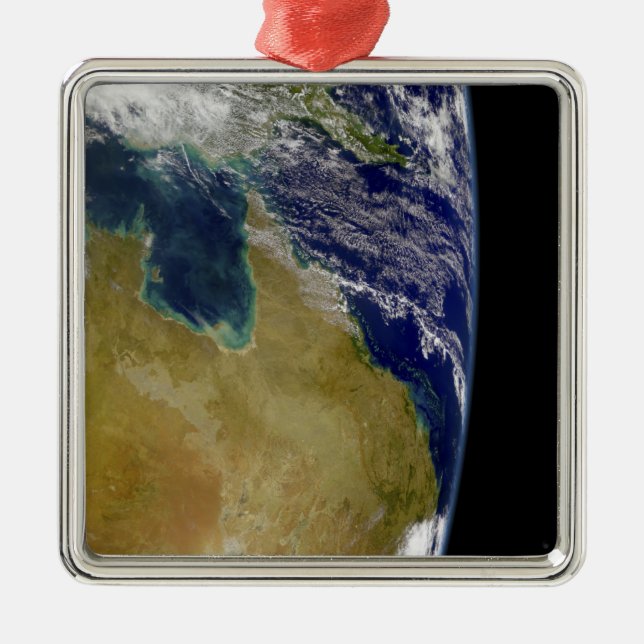A partial view of Earth showing Australia Metal Ornament (Front)