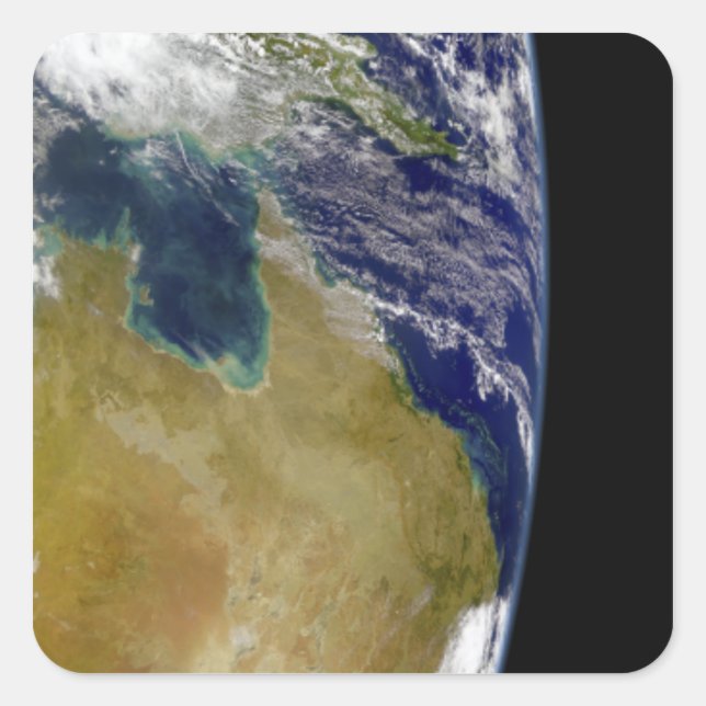 A partial view of Earth showing Australia Square Sticker (Front)