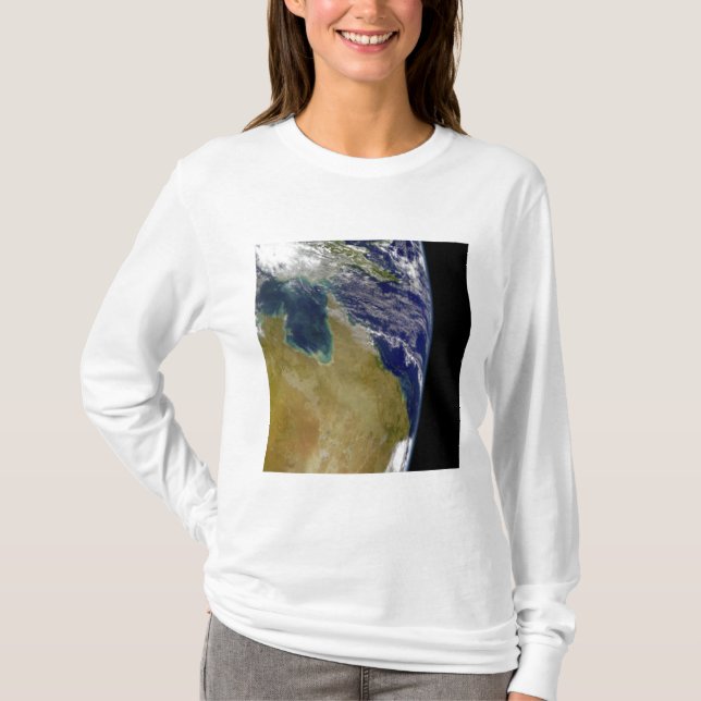 A partial view of Earth showing Australia T-Shirt (Front)