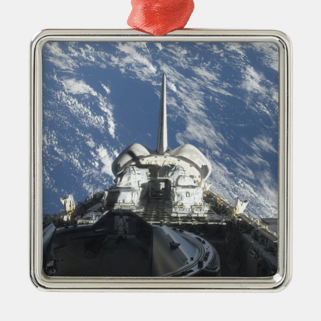 A partial view of Space Shuttle Atlantis Metal Ornament (Front)