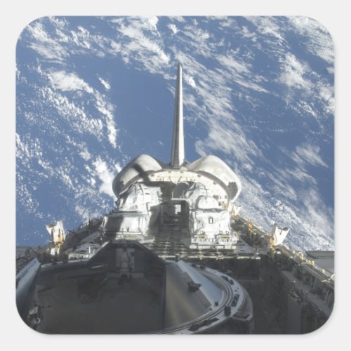 A partial view of Space Shuttle Atlantis Square Sticker