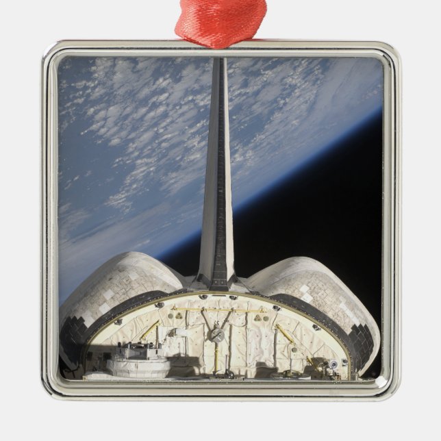 A partial view of Space Shuttle Endeavour Metal Ornament (Front)