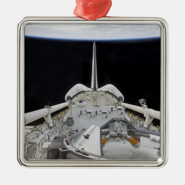 A partial view of Space Shuttle Metal Ornament (Front)
