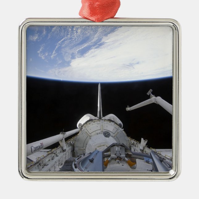 A partial view of the Tranquility node Metal Ornament (Front)