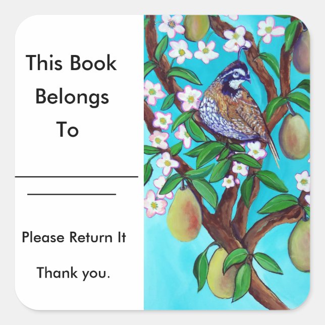A Partridge In A Pear Tree Book Plate Glossy (Front)