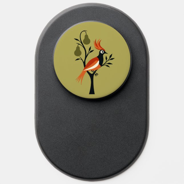 A Partridge In A Pear Tree Cut-Out Stencil Retro 8 PopSocket (Popsocket)