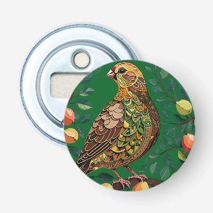 A Partridge In A Pear Tree Cut-Out Stencil-Style Bottle Opener