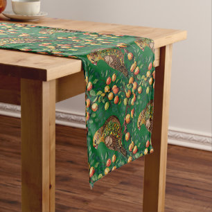 A Partridge In A Pear Tree Cut-Out Stencil-Style  Short Table Runner
