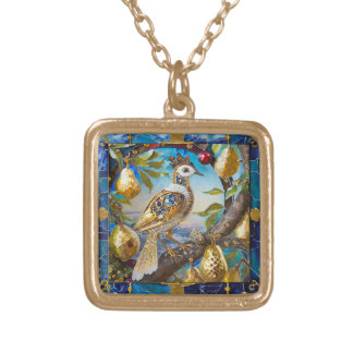 A Partridge in a Pear Tree Gold Plated Necklace