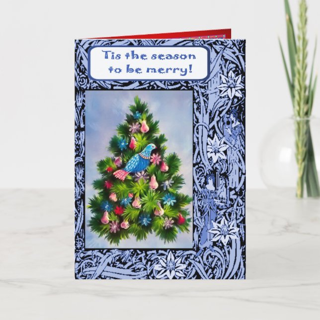 A partridge in a pear tree holiday card (Front)