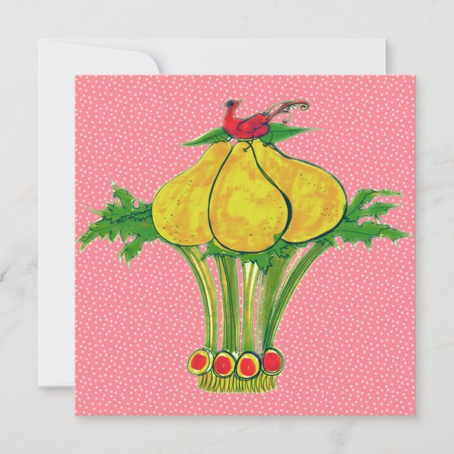 A Partridge in a Pear Tree Invitation (Front)