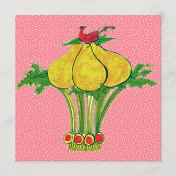 A Partridge In A Pear Tree Invitation by edentities at Zazzle