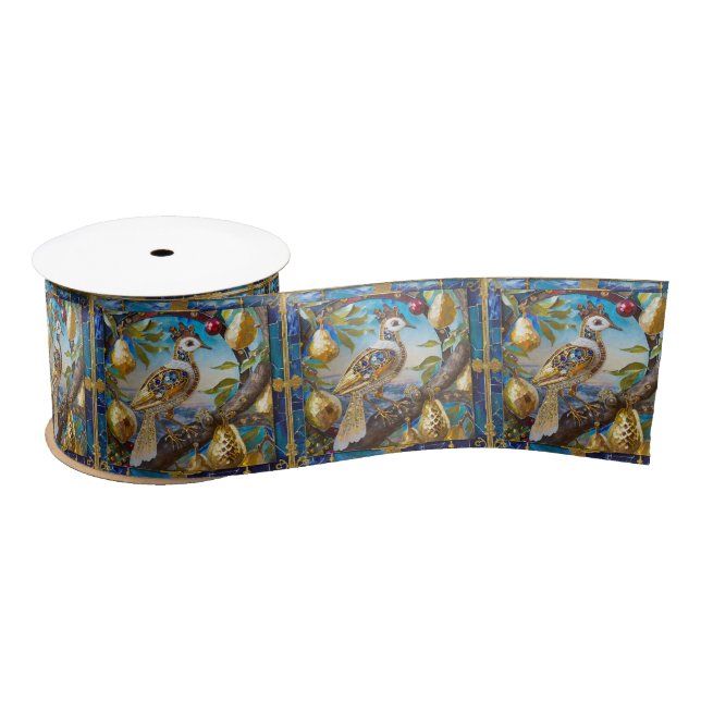 A Partridge in a Pear Tree Satin Ribbon (Spool)