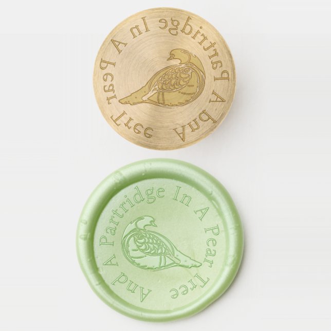 A Partridge In A Pear Tree Wax Seal Stamp (Stamped)