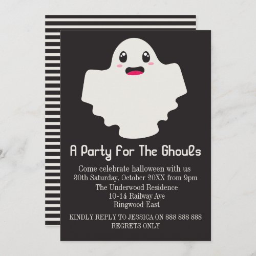 A PARTY FOR THE GHOULS HALLOWEEN INVITATION