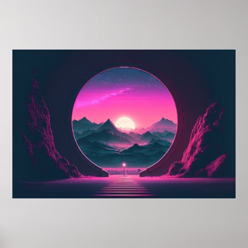 A Passage to a Synthwave Wonderland Poster