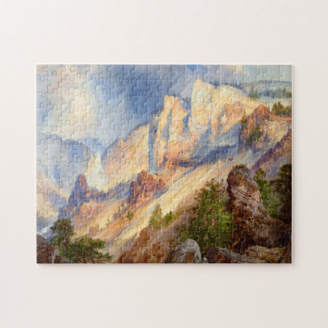 A Passing Shower in the Yellowstone Canyon, 1903 Jigsaw Puzzle (Horizontal)