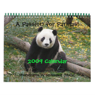 A Passion for Pandas!, 2009 Calend... - Customized Calendar