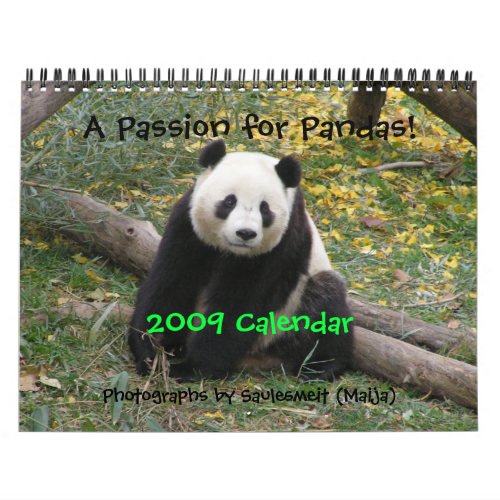 A Passion for Pandas 2009 Calend _ Customized Calendar