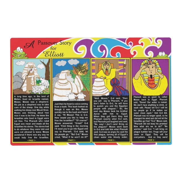 "A Passover Story" Laminated Placemat 12" x 18" (Front)