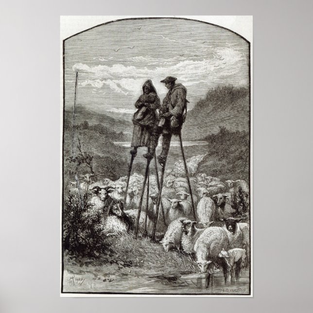 A Pastoral in the Landes Poster (Front)