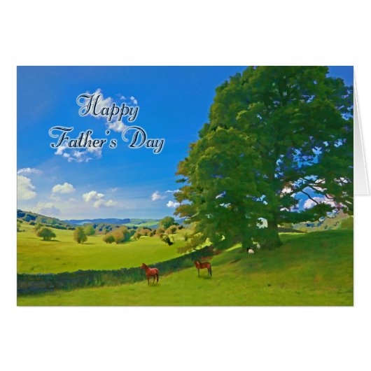 A Pastoral landscape Father's Day Cards (Front Horizontal)