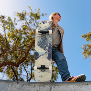 A Path and Trees on the Beach Japanese style Skateboard