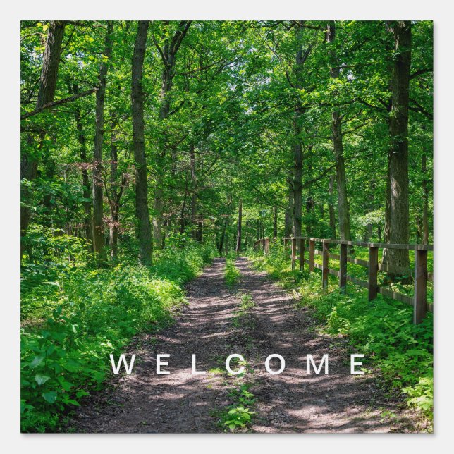 A path in the green forest sign (Front)