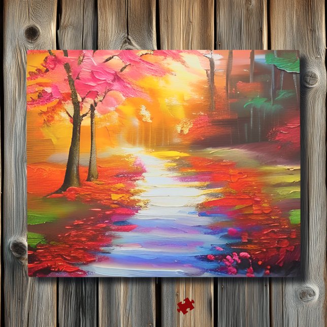 A Path through Beautiful Fall Leaves Metal Print (Creator Uploaded)