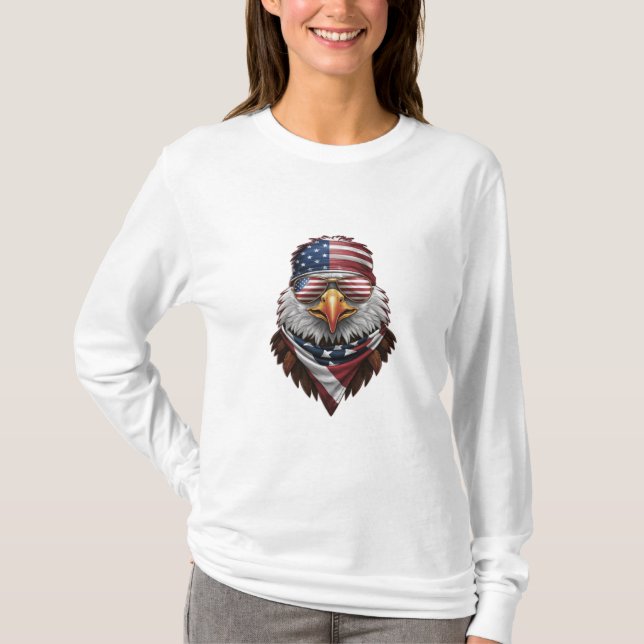 A patriotic bald eagle T-Shirt (Front)
