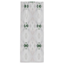 A Pattern of White Snow and Christmas Ribbon