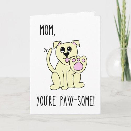 A Paw_some Mothers Day Puppy Dog Card