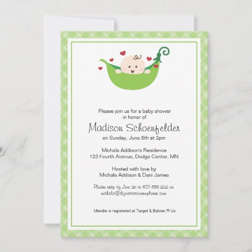 A Pea in the Pod Invitation