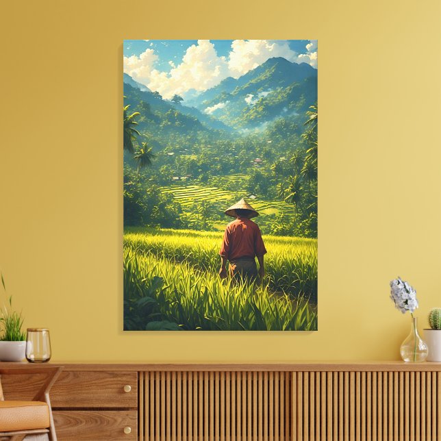 A Peaceful Harvest Canvas Print (Insitu(LivingRoom))