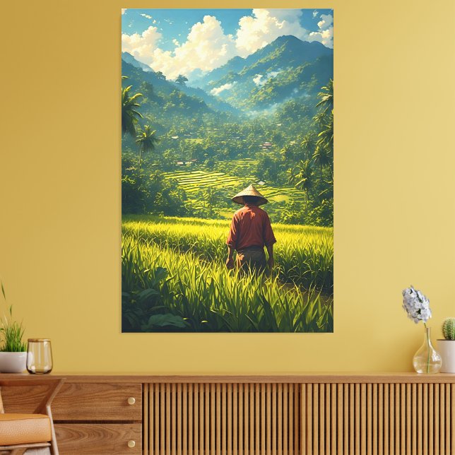 A Peaceful Harvest Canvas Print (Insitu(LivingRoom))