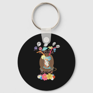 A Peaceful Kingdom: A Lion's Peaceful Moment Keychain
