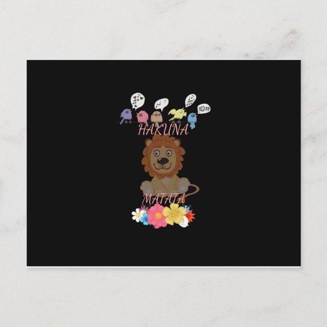 A Peaceful Kingdom: A Lion's Peaceful Moment Postcard (Front)