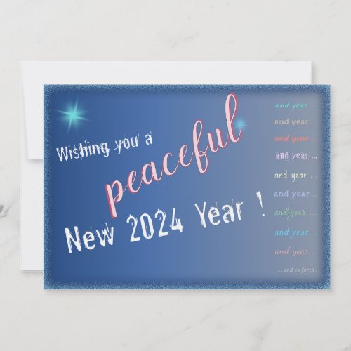A peaceful New 2024 Year   Holiday Card