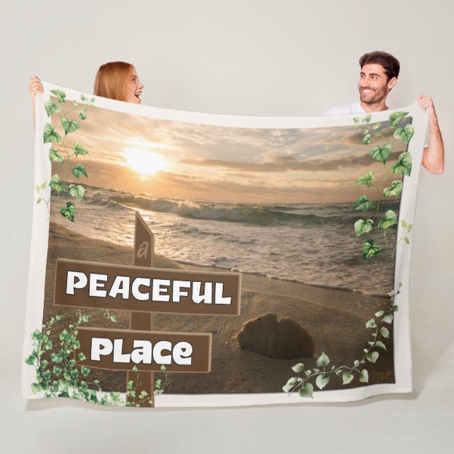 A peaceful place fleece blanket (In Situ)