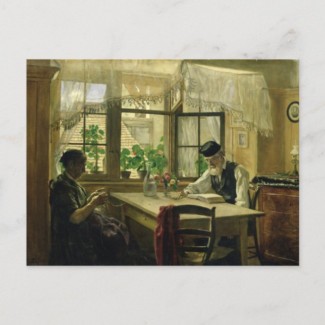 A Peaceful Sunday, 1876 Postcard (Front)