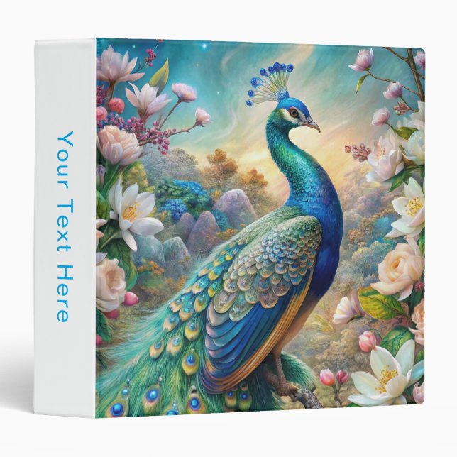 A Peacock 3 Ring Binder (Front/Spine)