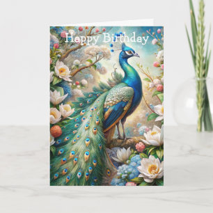 A Peacock Card